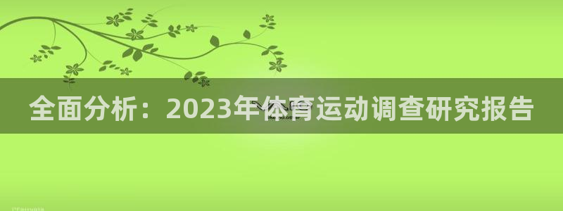 沐鸣凯捷平台：全面分析：2023年体育运动调查研究报告